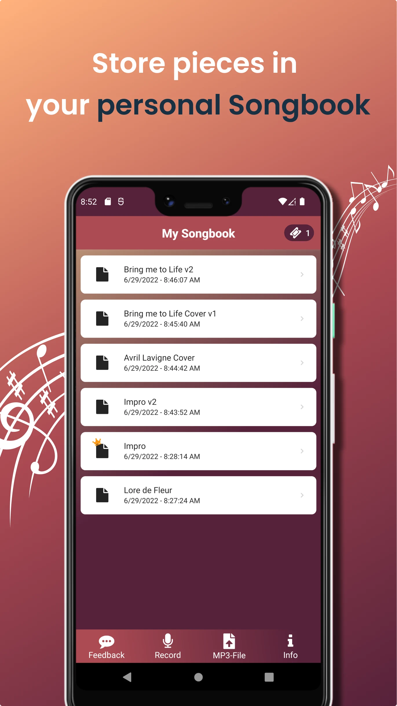 Sing2Notes – AI Vocal Notes screenshot
